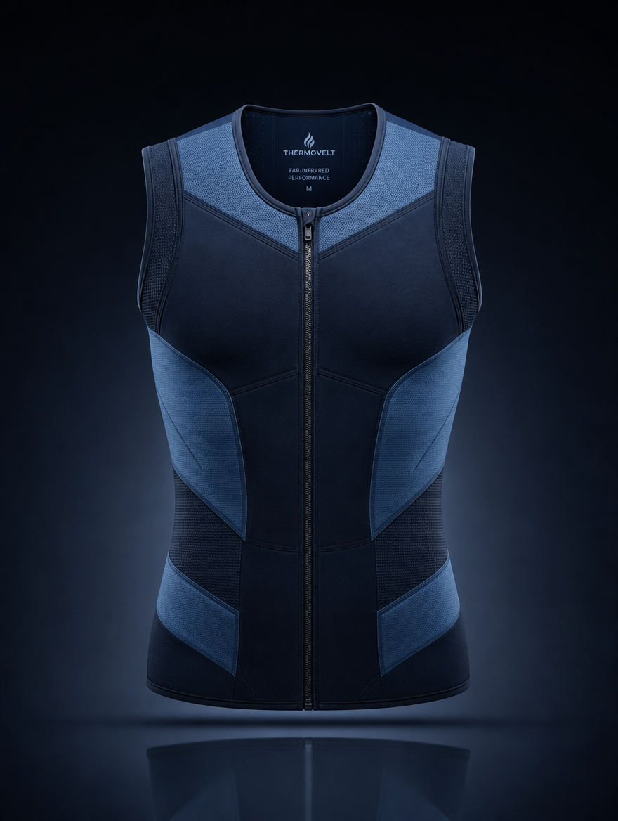 NuviraVest Pro — dark navy performance vest front view