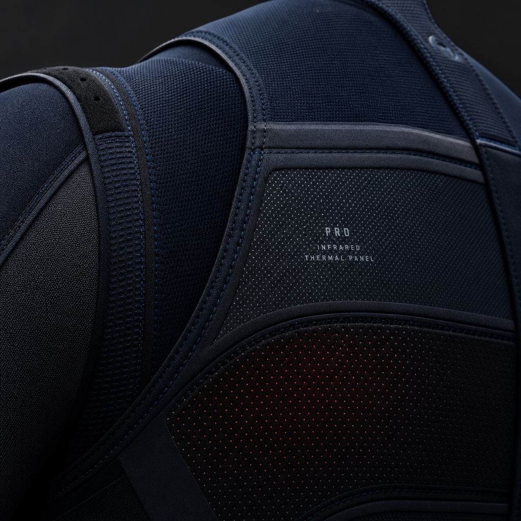 NuviraVest Pro fabric and compression panel detail